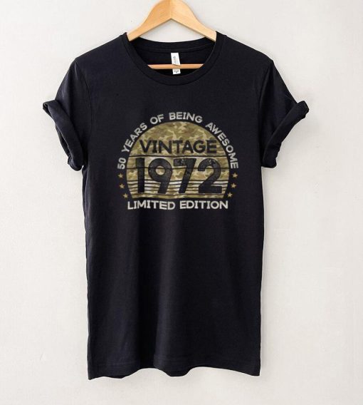 50th Birthday Decoration Vintage 1972 50 Years Old T Shirt