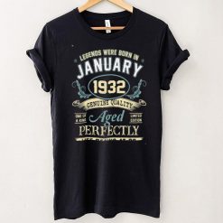 90th Birthday Decoration Legends Were Born In January 1932 T Shirt