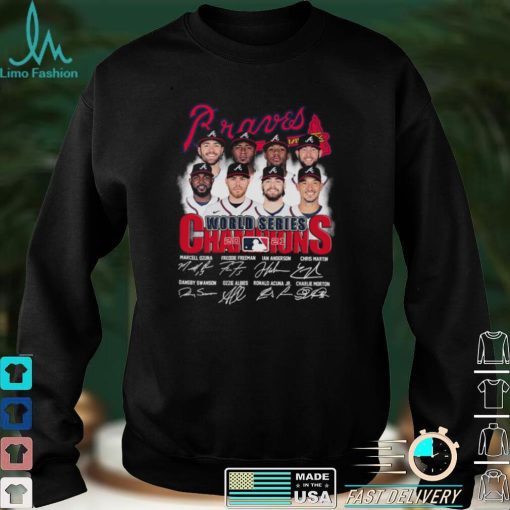 Atlanta Braves 2021 world series champions base ball black tshirt