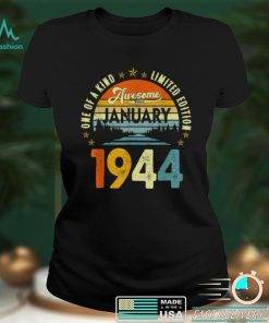 Awesome Since January 1944 Vintage 78Th Birthday T Shirt tee
