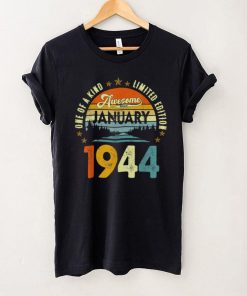 Awesome Since January 1944 Vintage 78Th Birthday T Shirt tee