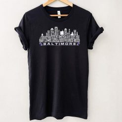 Baltimore Ravens NFL All Time Legends Skyline Graphic Unisex T Shirt