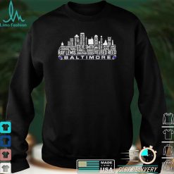 Baltimore Ravens NFL All Time Legends Skyline Graphic Unisex T Shirt