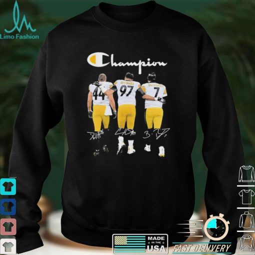 Champion Derek Watt Cameron Heyward And Ben Roethlisberger Steelers Signatures Shirt