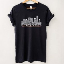 Chicago Bears NFL All Time Legends Skyline Graphic Unisex T Shirt