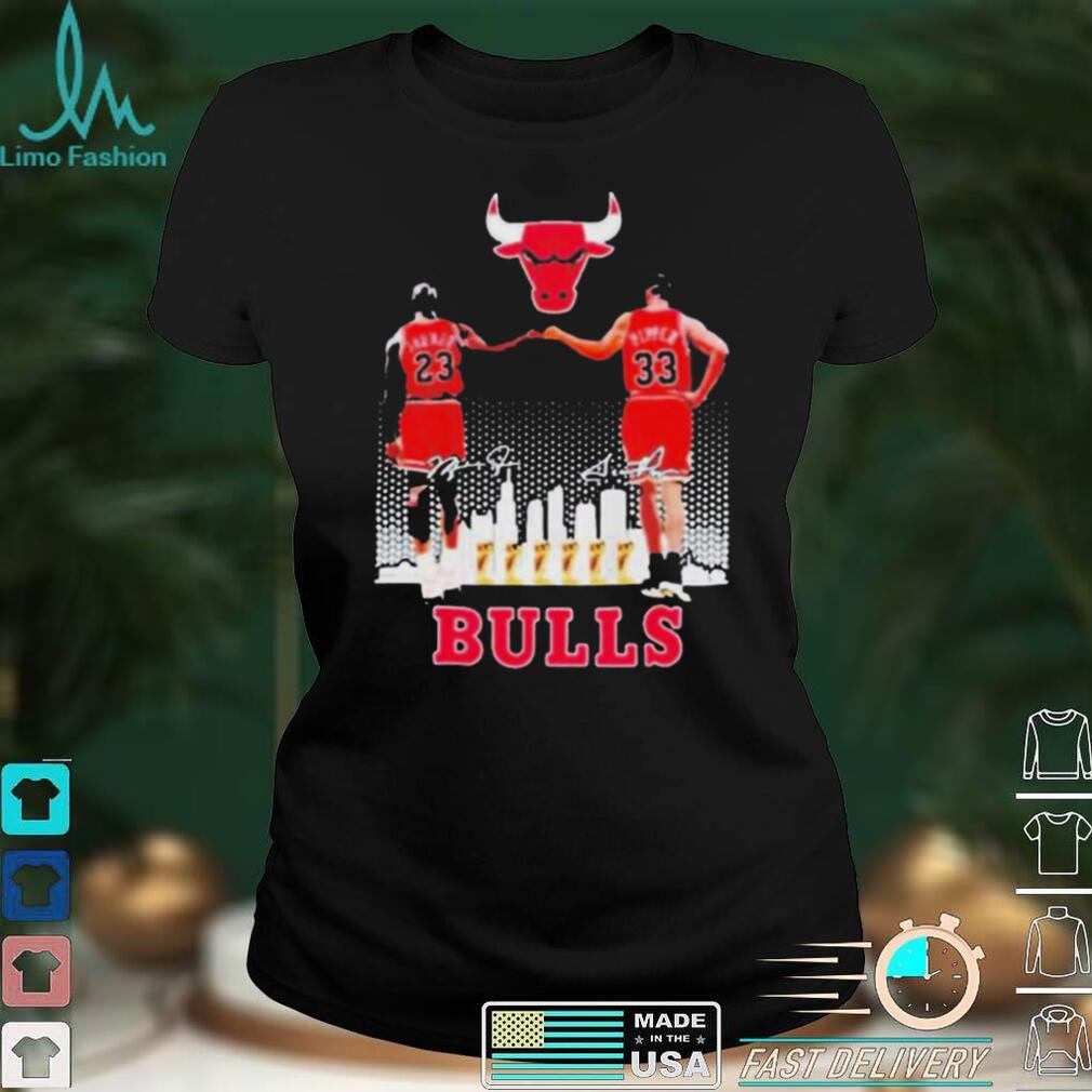 Chicago Bulls Michael Jordan Scottie Pippen Signatures Shirt