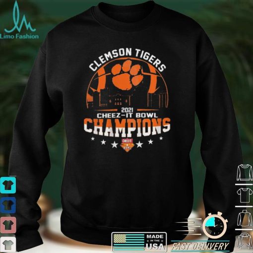 Clemson Tigers 2021 Cheez It Bowl Champions Ncaa Football Two Sided Graphic Unisex T Shirt