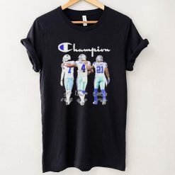 Cowboys Stefon Diggs Dak Prescott And Ezekiel Elliott Champion Signatures Shirt