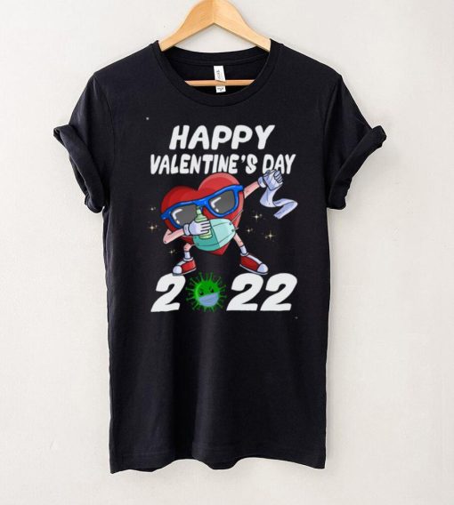 Dabbing Heart In A Mask 2022 Valentines Day Dab Boy Kid Girl Long Sleeve T Shirt