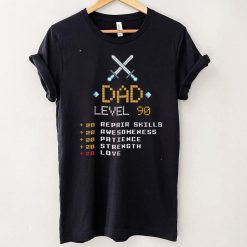 Dad Stats Pixel Arcade Game Character Level 90 T Shirt