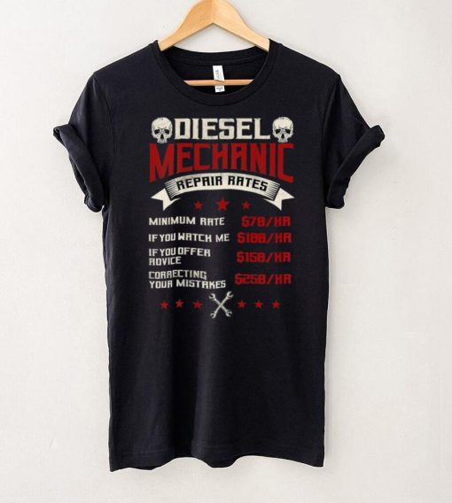 Diesel Mechanic Gifts Design On Back T Shirt