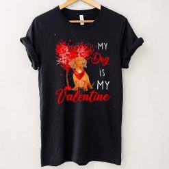 Heart Tree My Dog Is My Valentine Red Dachshund Shirt