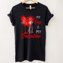 Heart Tree My Dog Is My Valentine Silver Labrador Shirt