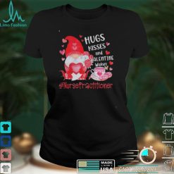 Hugs Kisses And Valentine Wishes Nurse Practitioner Valentines Day Gnome Shirt