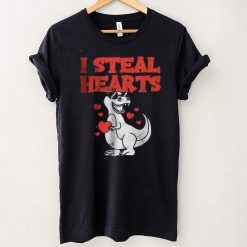 I Steal Hearts Trex Dino Baby Boy Valentines Day Toddler T Shirt