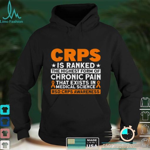 Is Ranked The Highest Chronic Pain RSD CRPS Awareness Ribbon T Shirt