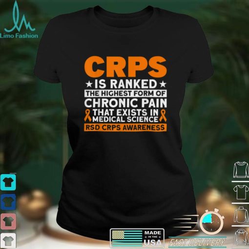 Is Ranked The Highest Chronic Pain RSD CRPS Awareness Ribbon T Shirt