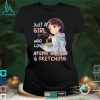 Just A Girl Who Loves Anime Ramen And Sketching Japan Anime T Shirt tee