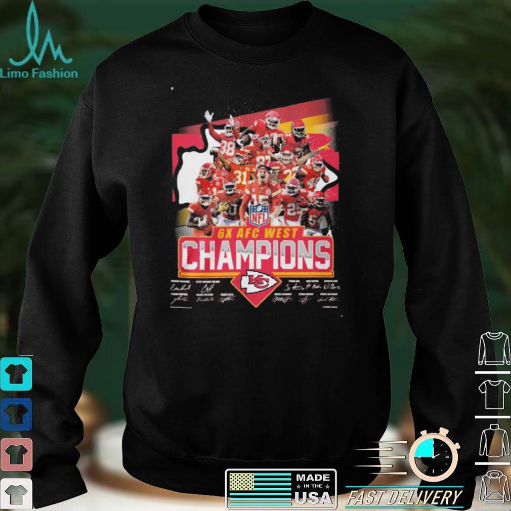 Kansas City Chiefs 2021 6x AFC West Division Champions Shirt