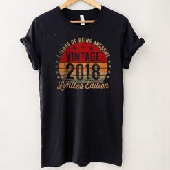 Kids 4 Year Old Vintage 2018 Limited Edition 4th Birthday T Shirt