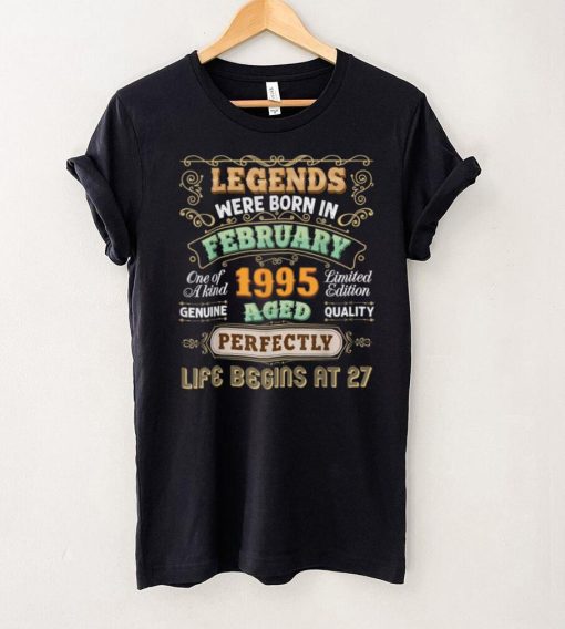 Legends Were Born In February 1995 26th Birthday 26 Vintage T Shirt tee