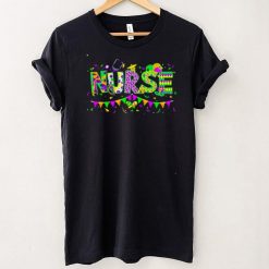 Leopard Mardi Gras Nurse Nursing School Apparel shirt