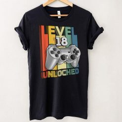 Level 18 Unlocked 18th Birthday Matching Video Game Boys T Shirt
