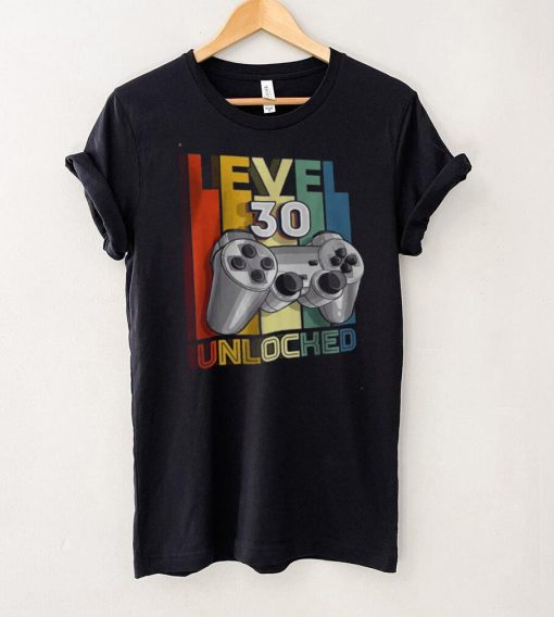 Level 30 Unlocked Matching Video Game 30th Birthday Gift Boy T Shirt
