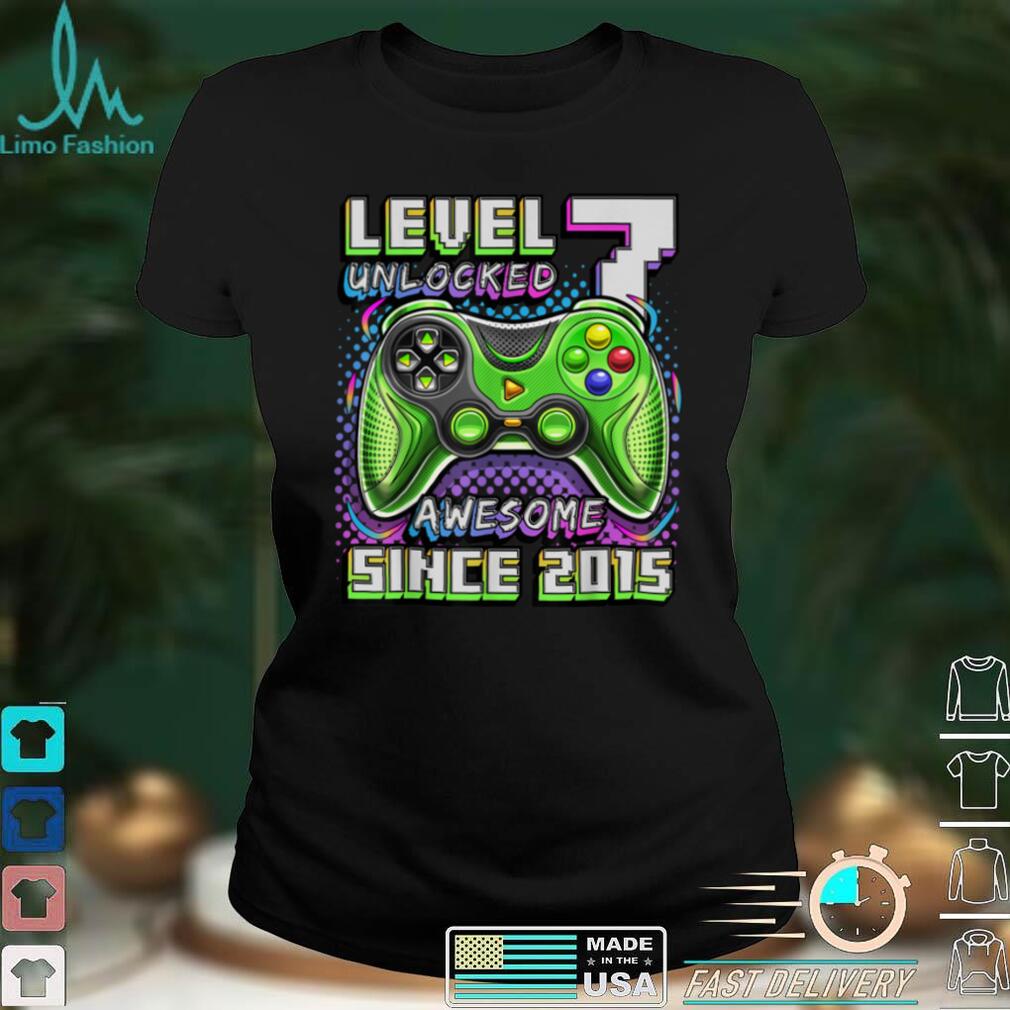 Level 7 Unlocked Awesome 2015 Video Game 7th Birthday Boy T Shirt