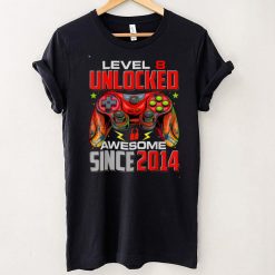 Level 8 Unlocked Awesome Since 2014 8th Birthday Gaming T Shirt