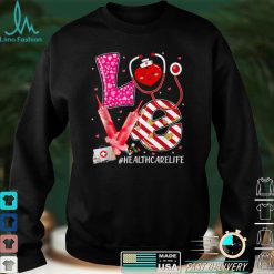 Love Healthcare Worker Nurse Cute Heart Valentines Day T Shirt