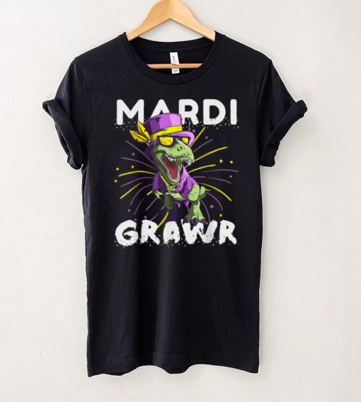 Mardi Gras Funny T Rex Mardi Grawr Costume Kids T Shirt