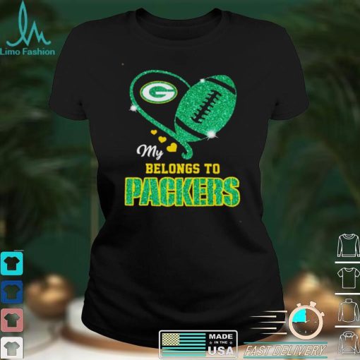 My belongs to Green Bay Packers Heart shirt
