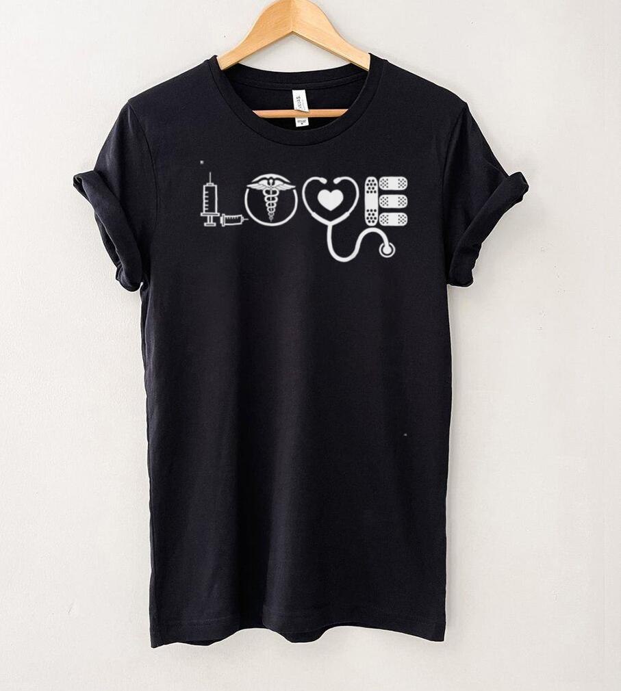 Nurse Life Valentines Day Stethoscope ER ICU NICU RN Women T Shirt