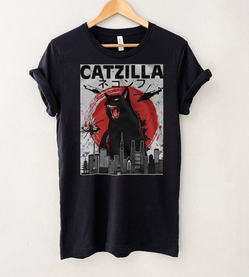 Original Catzilla Japanese Cat Godzilla sunset shirt_1 1