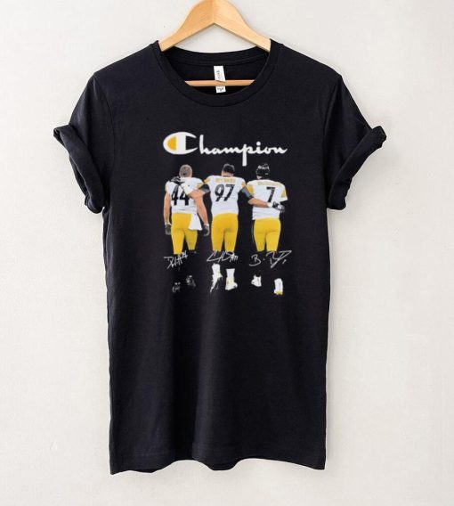 Pittsburgh Steelers Watt Heyward And Roethlisberger Champion Signatures Shirt