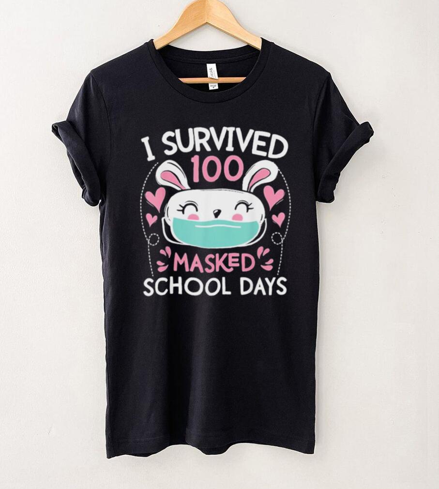 Rabbit I survived 100 masked school days shirt Rabbit I survived 100 masked school days shirt