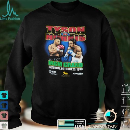 Rare Vintage Mike Tyson vs Norris 90's t shirt Boxing MGM Grand Rap hip hop