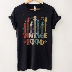 Retro Vintage 1996 Guitar Lover 1996 Birthday Guitarist T Shirt