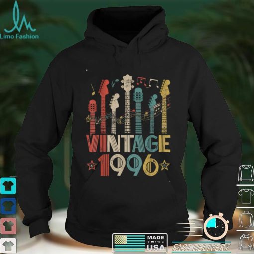 Retro Vintage 1996 Guitar Lover 1996 Birthday Guitarist T Shirt