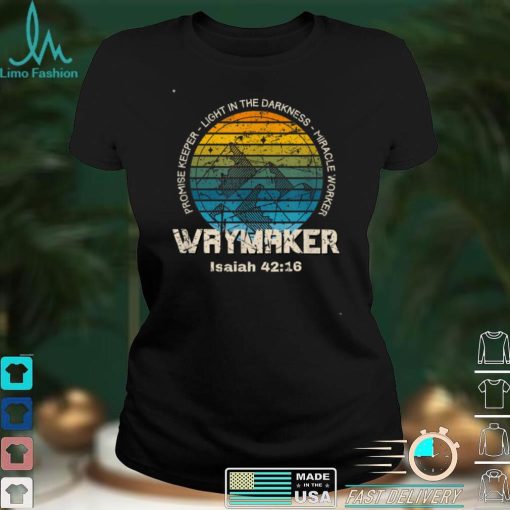 Retro Waymaker Promise Keeper Miracle Worker Christian T Shirt