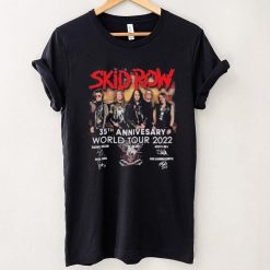 Skid Row 35th Anniversary World Tour 2022 Signatures Thank You For The Memories Shirt