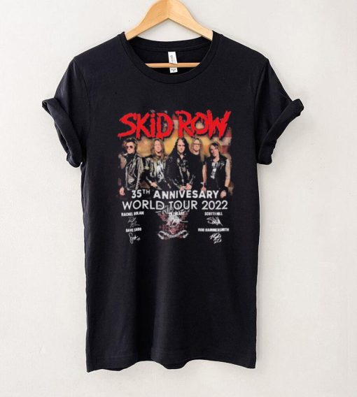 Skid Row 35th Anniversary World Tour 2022 Signatures Thank You For The Memories Shirt