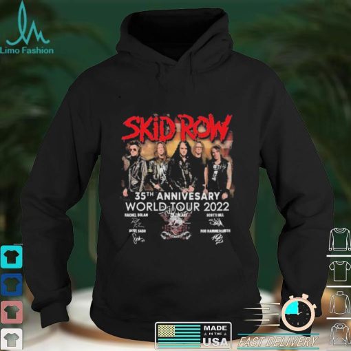 Skid Row 35th Anniversary World Tour 2022 Signatures Thank You For The Memories Shirt