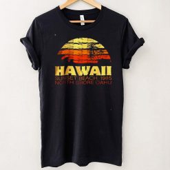 Sunset Beach Oahu Hawaii North Shore Retro Vintage Hawaiian T Shirt 1