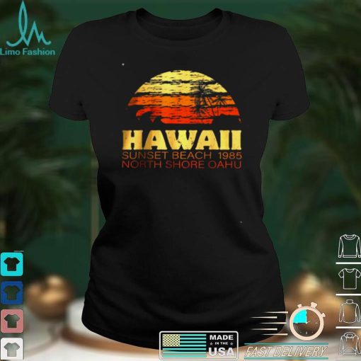 Sunset Beach Oahu Hawaii North Shore Retro Vintage Hawaiian T Shirt 1