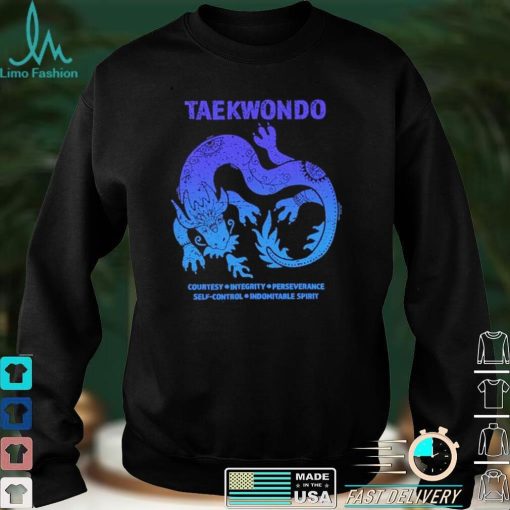 Taekwondo courtesy integrity perseverance self control indomitable spirit shirt