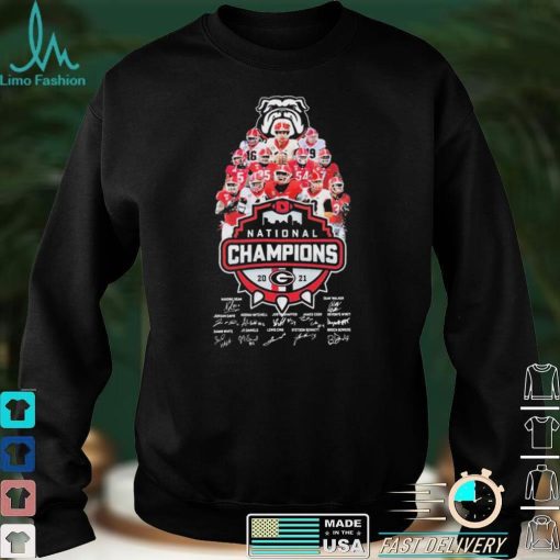 The Georgia Football Team National Champions 2021 Signatures Shirt