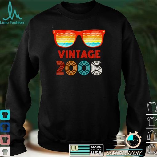 Vintage 2006 Retro Sunset Cool Classic Sonnenbrille Geburtstag Langarmshirt Shirt