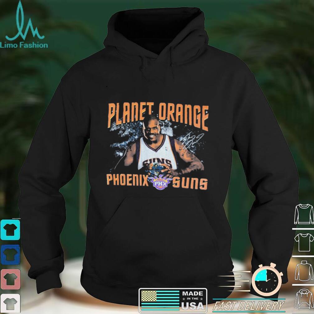Vintage Shaquille O’Neal Planet Orange 00s T Shirt Phoenix Suns NBA basketball